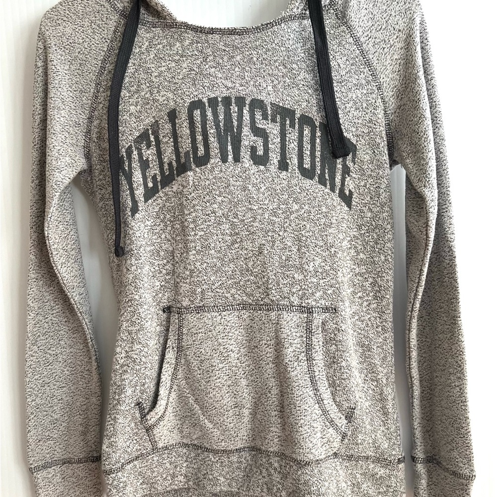 Camp David Yellowstone Women's Long Sleeve and Pocket Hoodie, Small Gray - Picture 2 of 8